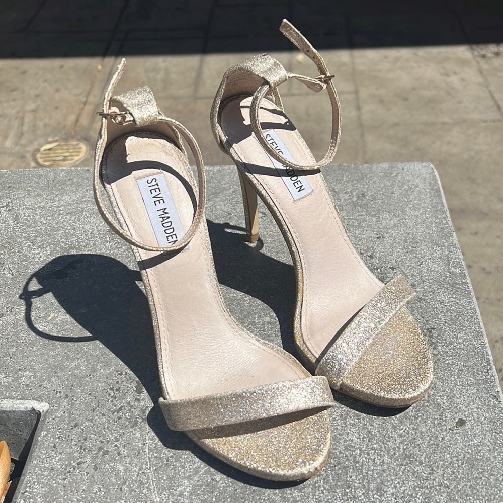 Steve Madden glittery heels